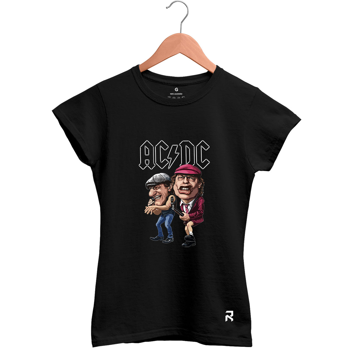 Camiseta Baby Look Feminina ACDC Anime