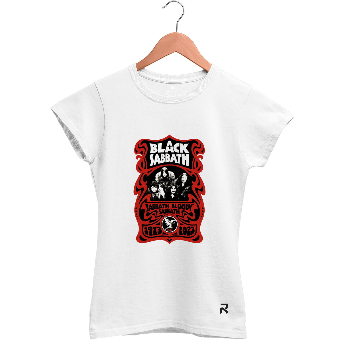 Camiseta Baby Look Feminina Bloody Black Sabbath