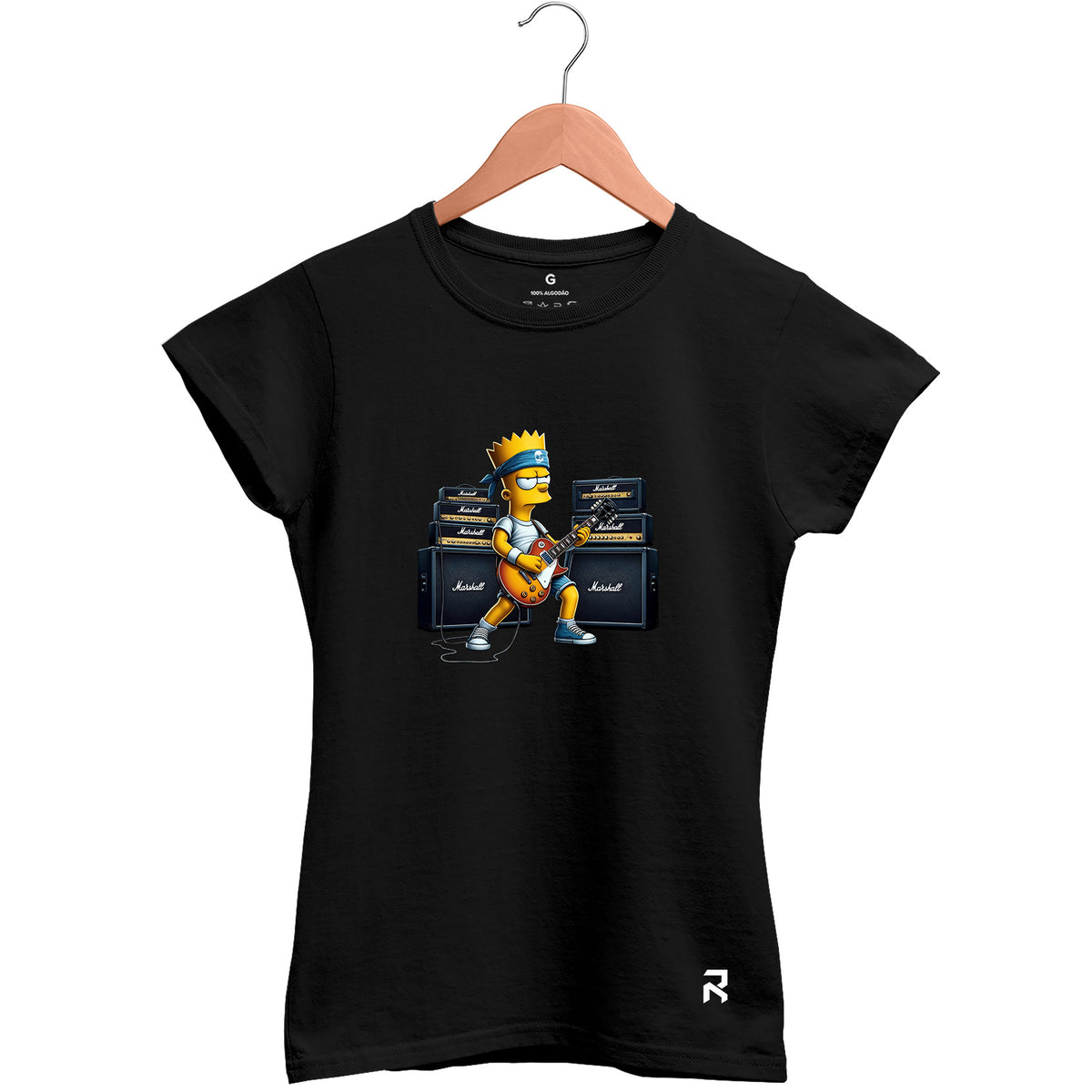 Camiseta Baby Look Feminina Blues Bart