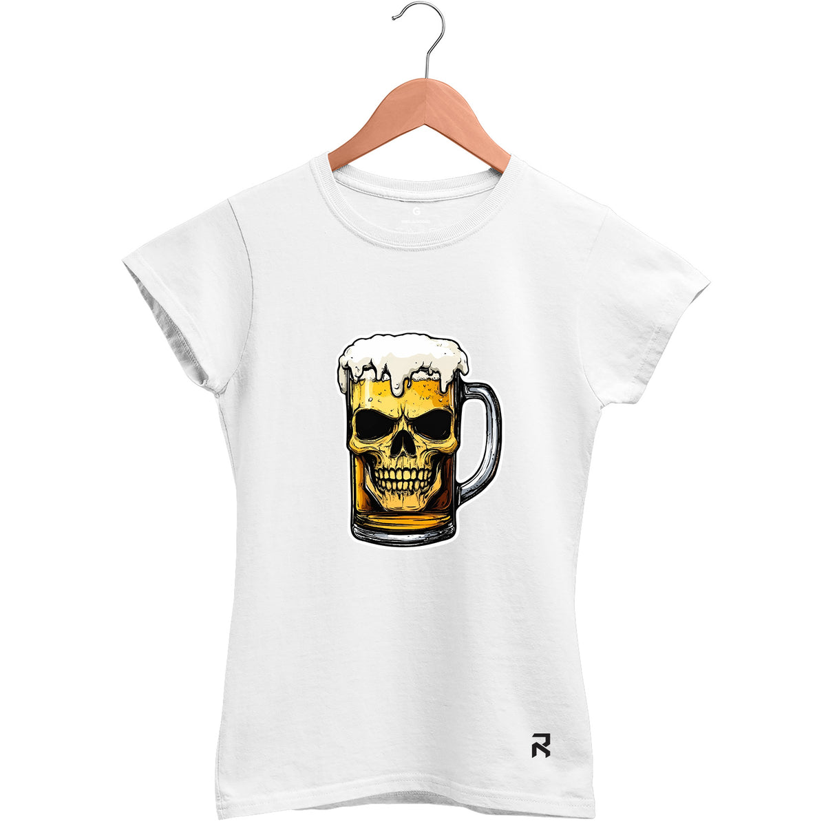 Camiseta Baby Look Feminina Beer Skull