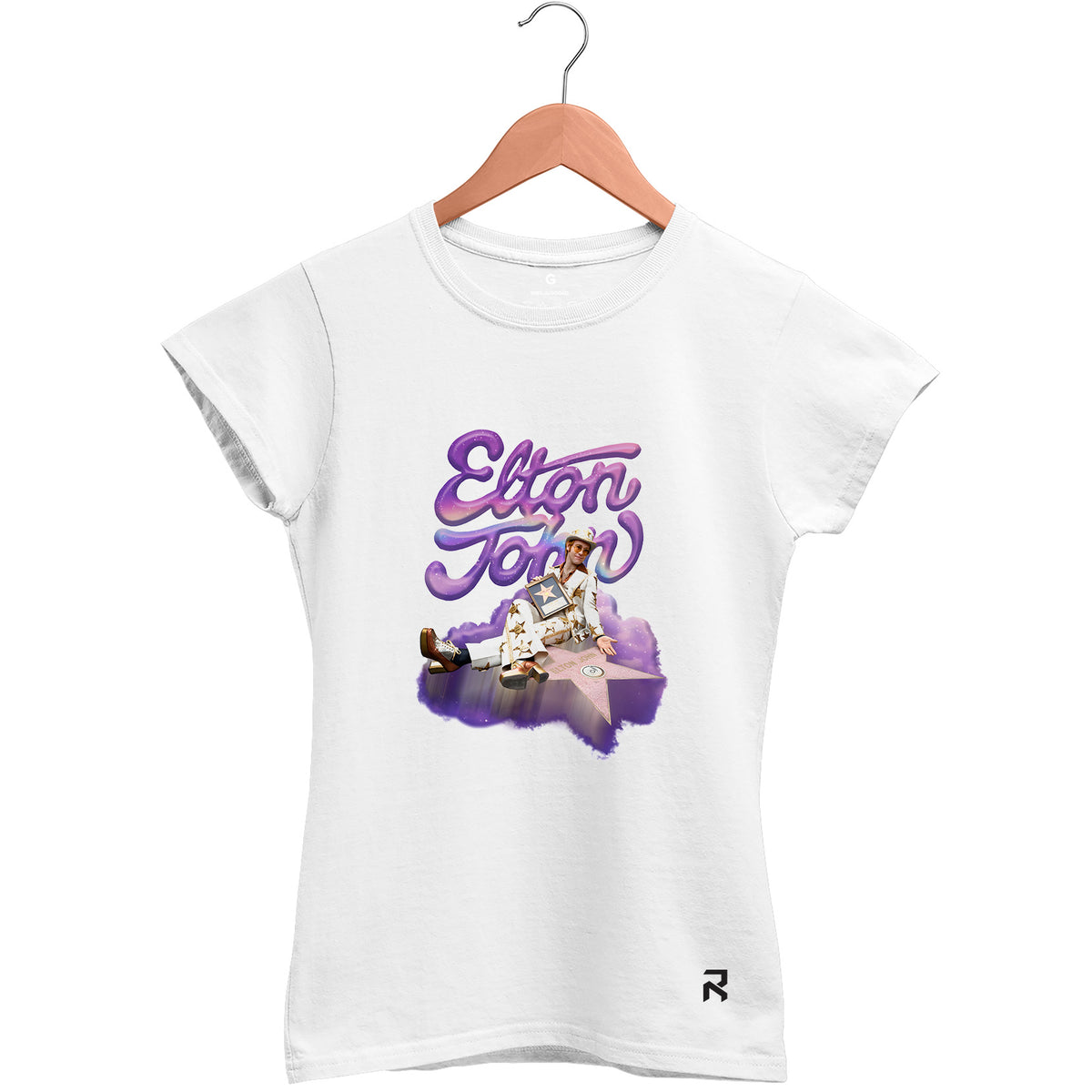 Camiseta Baby Look Feminina Cloud Elton John