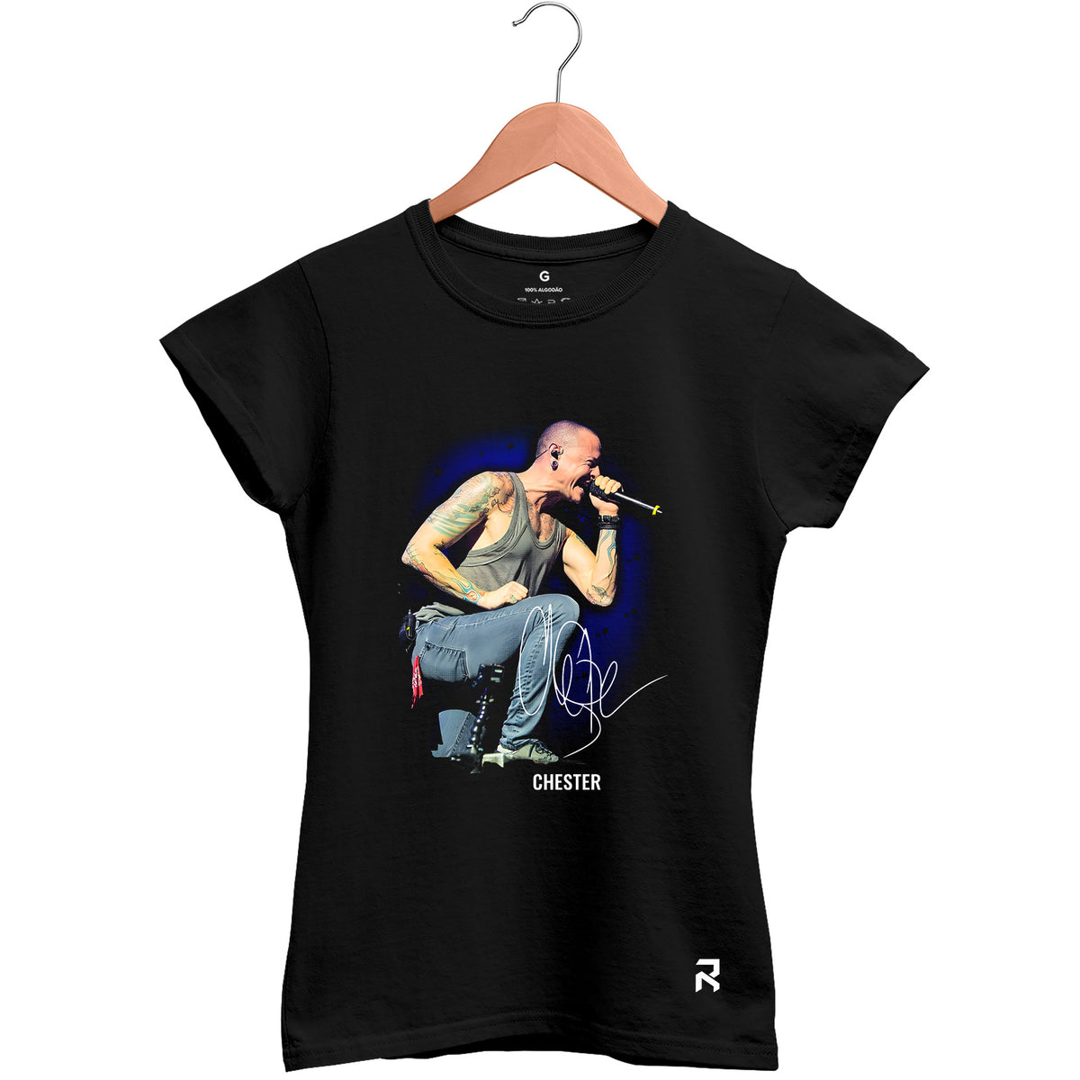 Camiseta Baby Look Feminina Chester Bennington