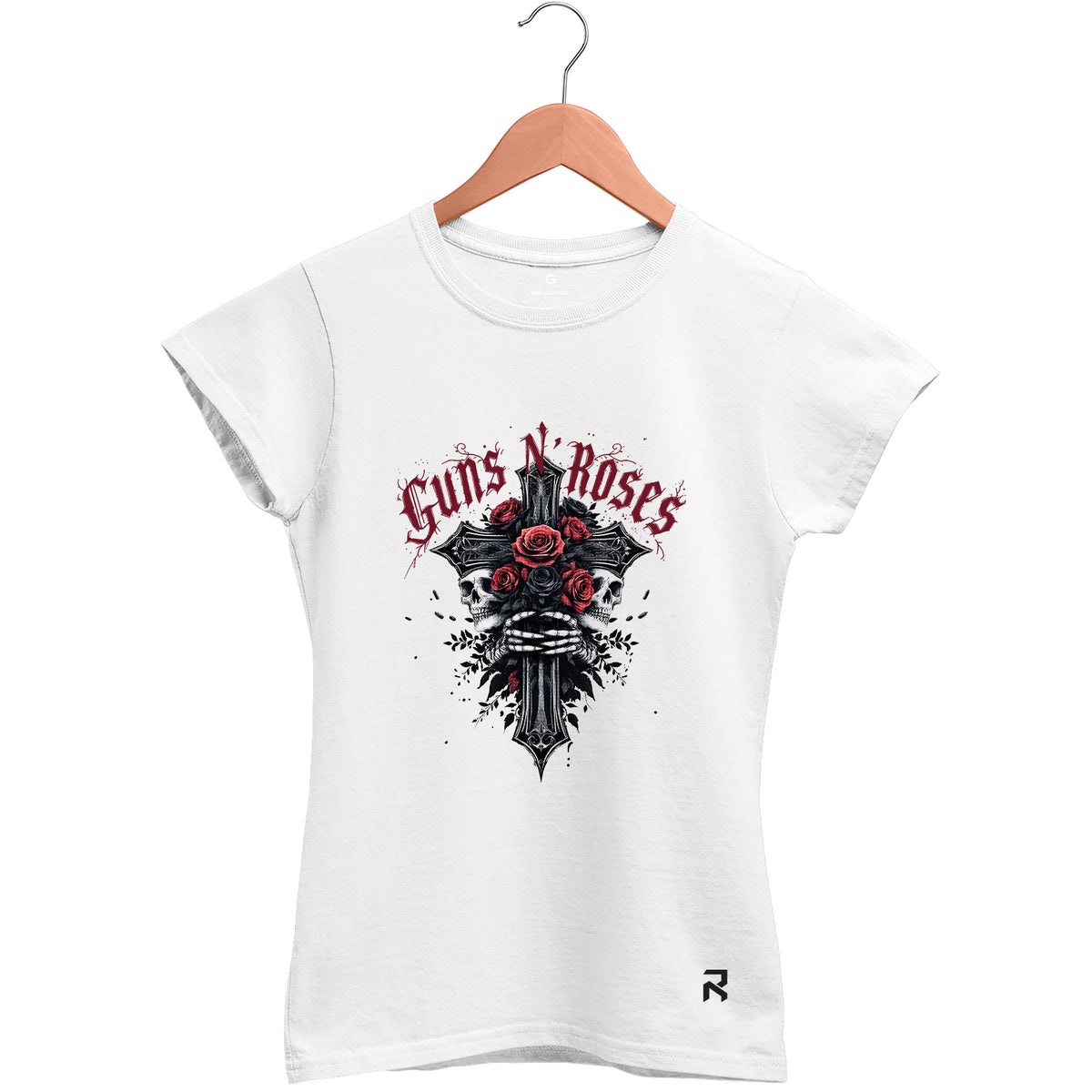 Camiseta Baby Look Feminina Cruz Guns