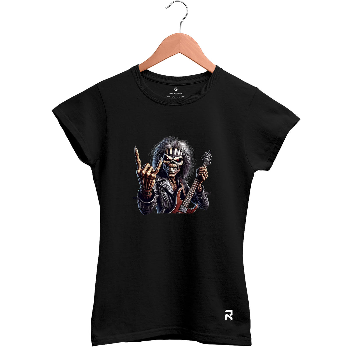 Camiseta Baby Look Feminina Guitarra Eddie