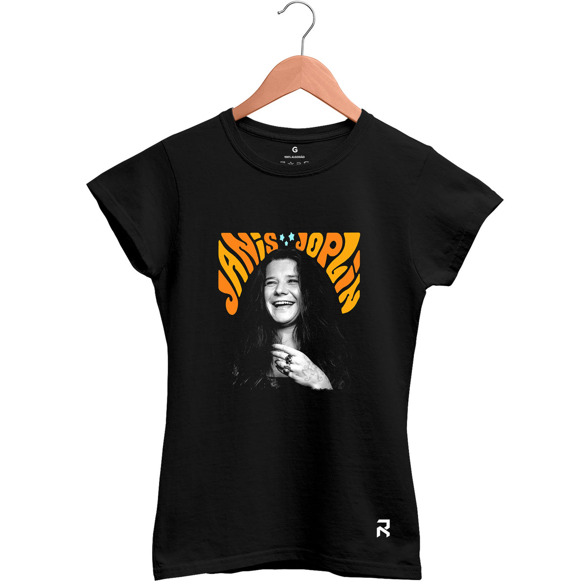 Camiseta Baby Look Feminina Foto Janis Joplin