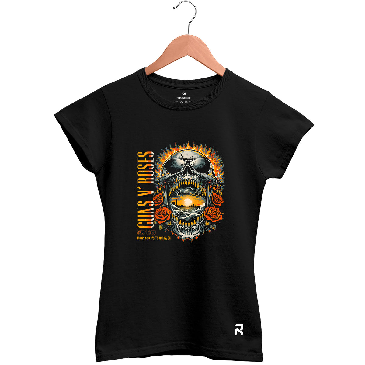 Camiseta Baby Look Feminina Guns Porto Alegre