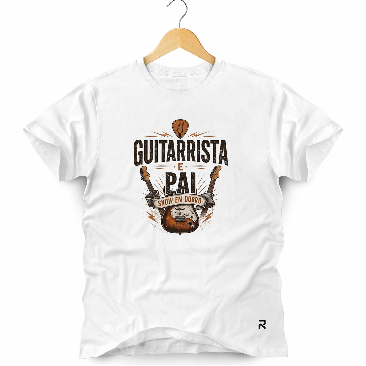 Camiseta Masculina Guitarrista e Pai