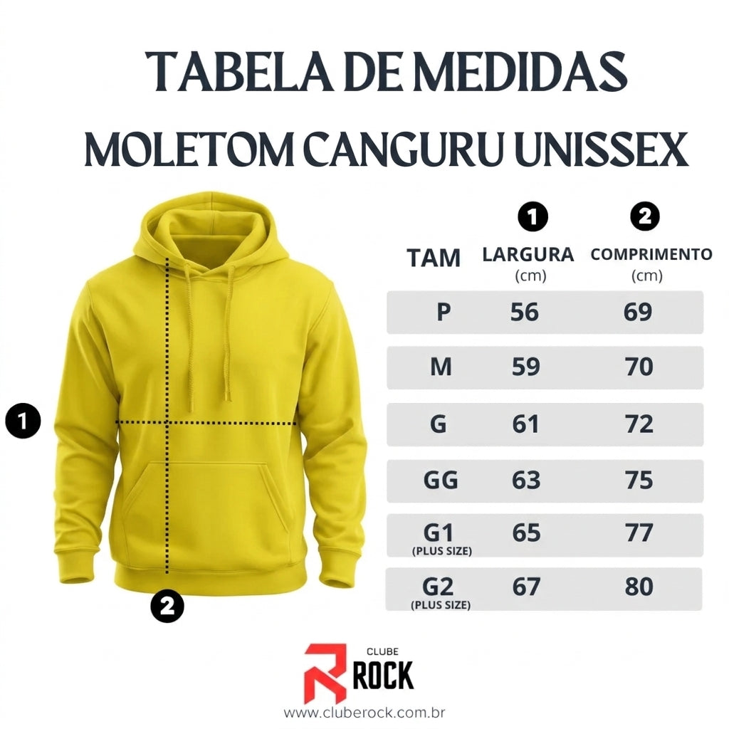 Moletom Unissex Brasão Clube Rock Brasil
