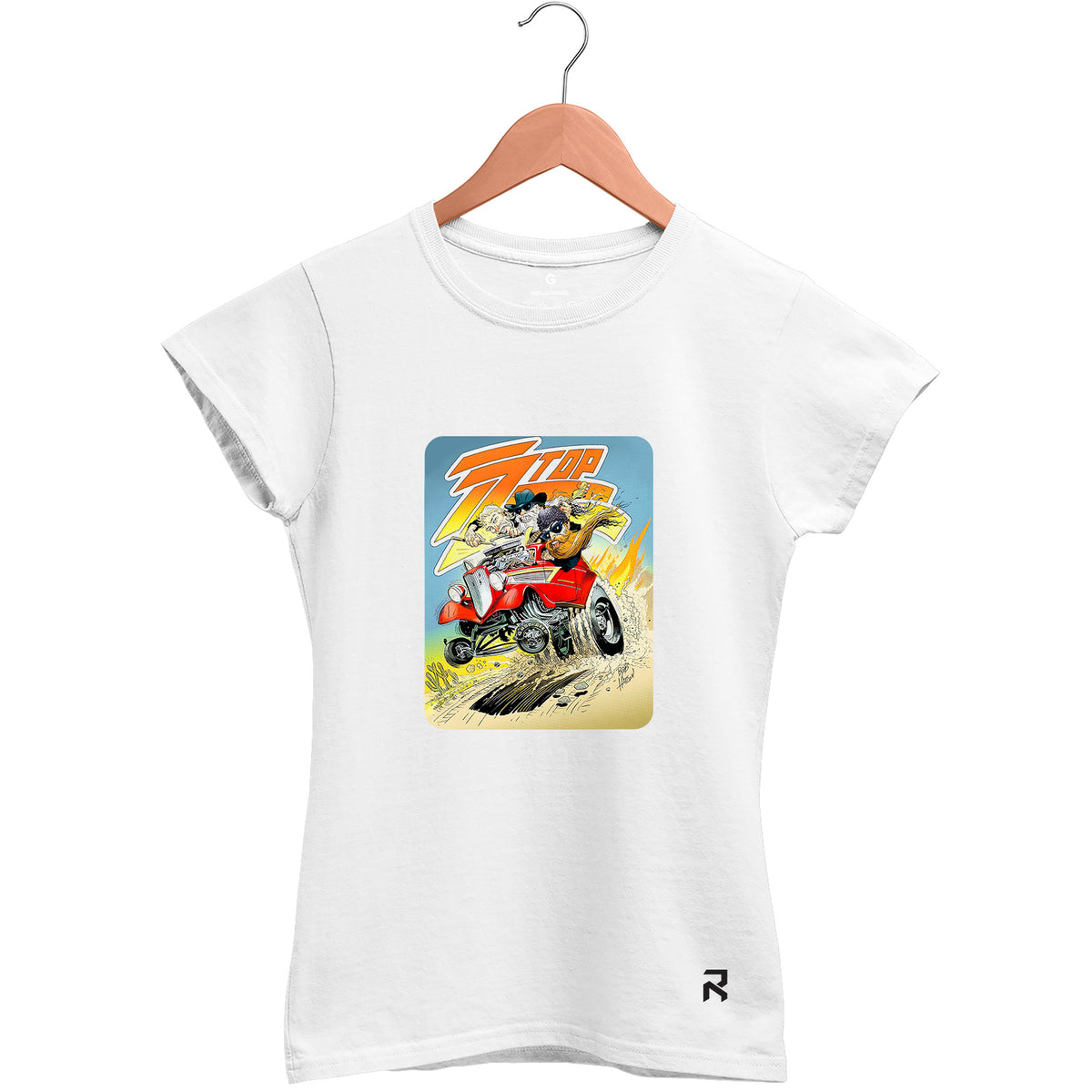 Camiseta Baby Look Feminina Hot Rod ZZ Top