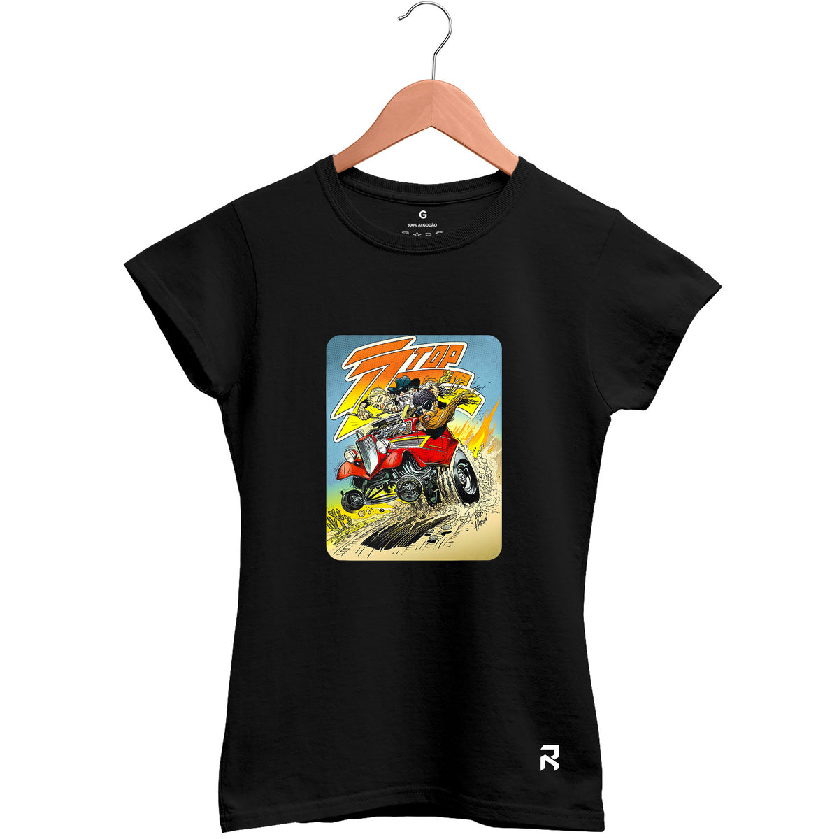 Camiseta Baby Look Feminina Hot Rod ZZ Top