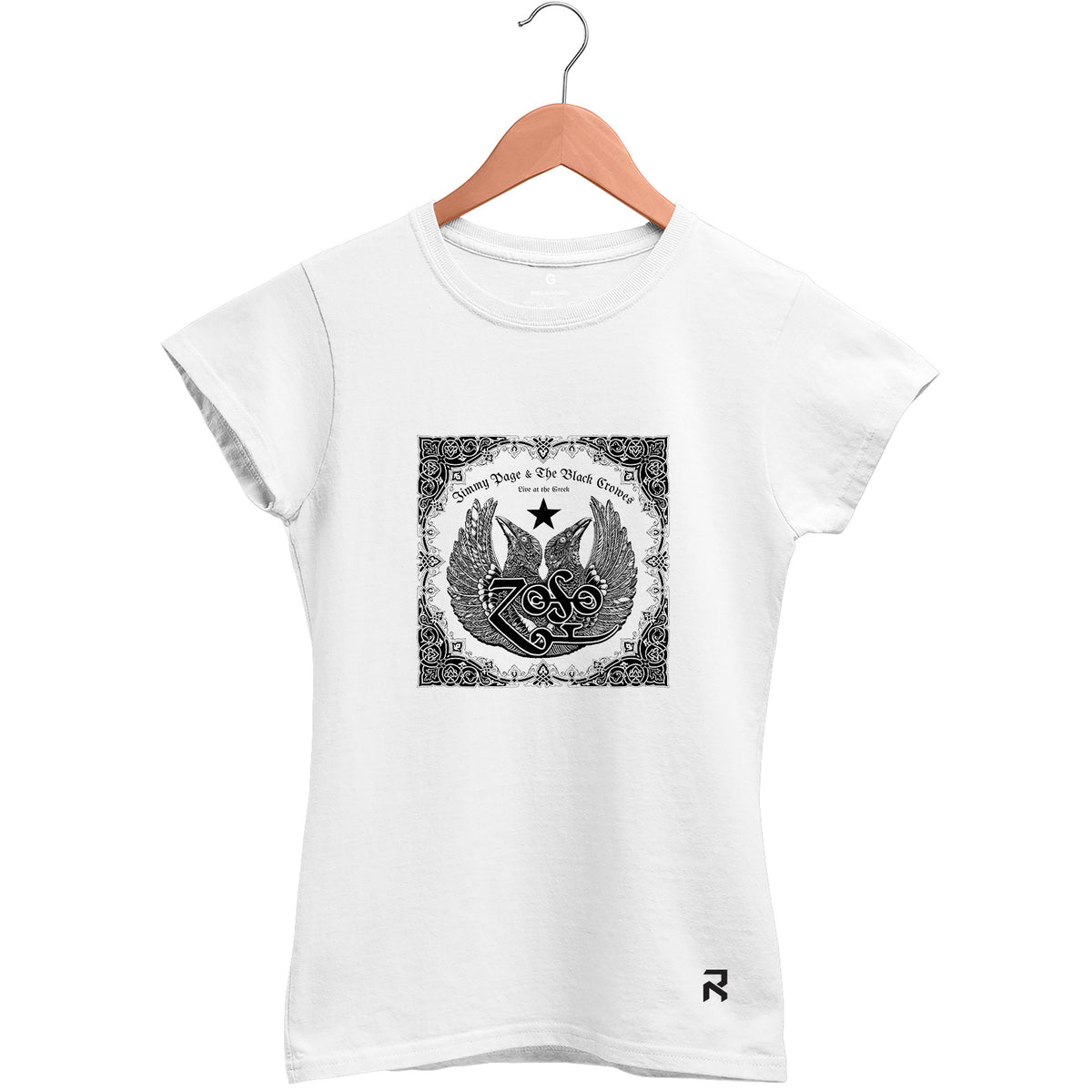 Camiseta Baby Look Feminina Jimmy Page e Black Crowes
