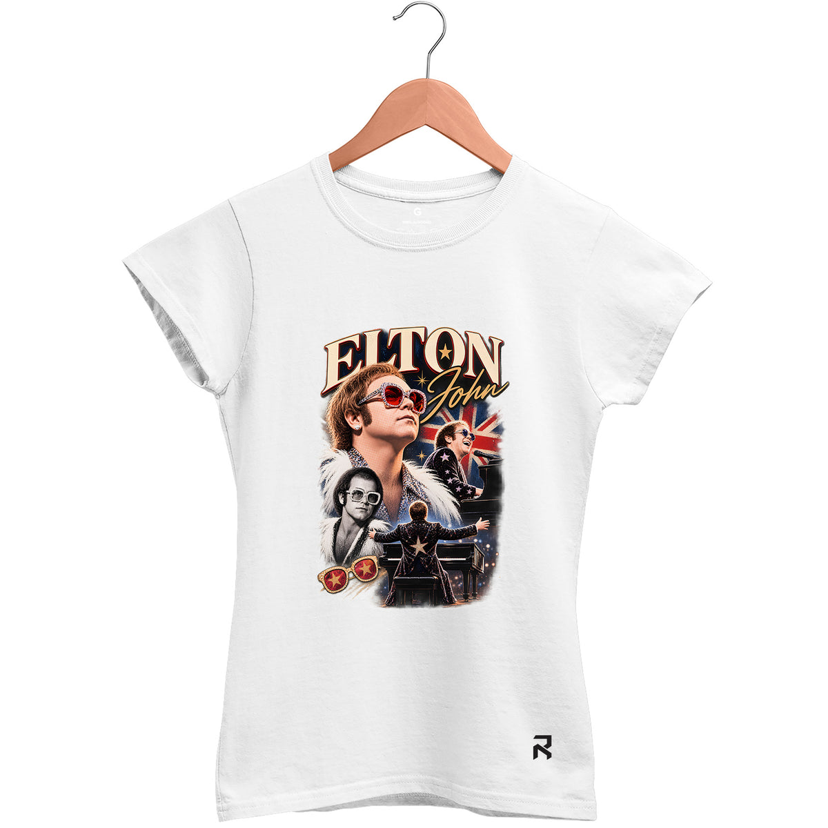 Camiseta Baby Look Feminina London Elton John