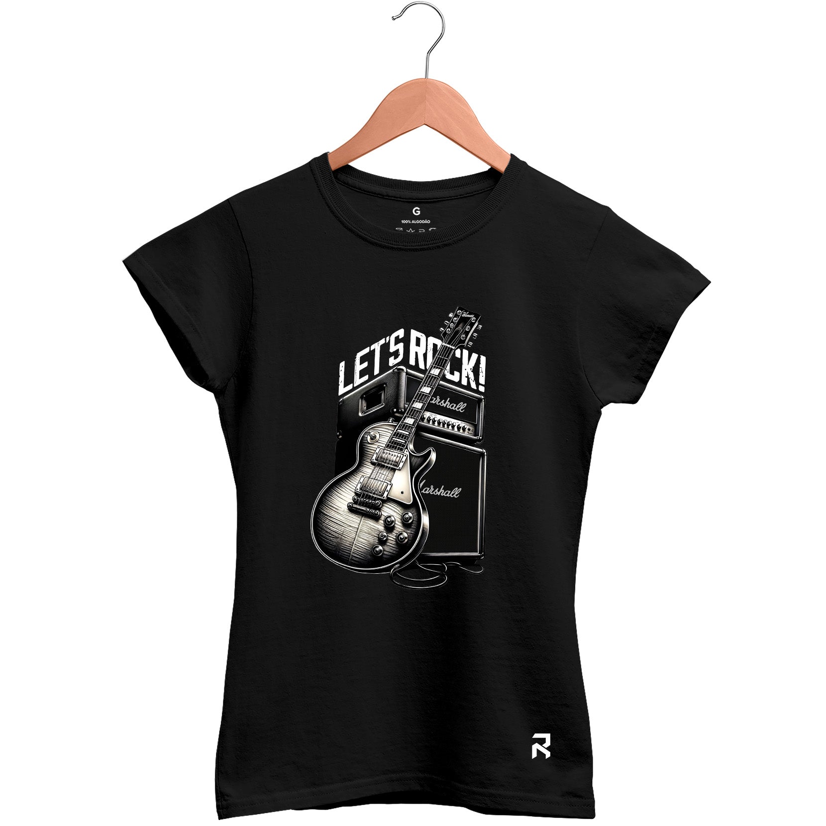 Camiseta Baby Look Feminina Let's Rock!