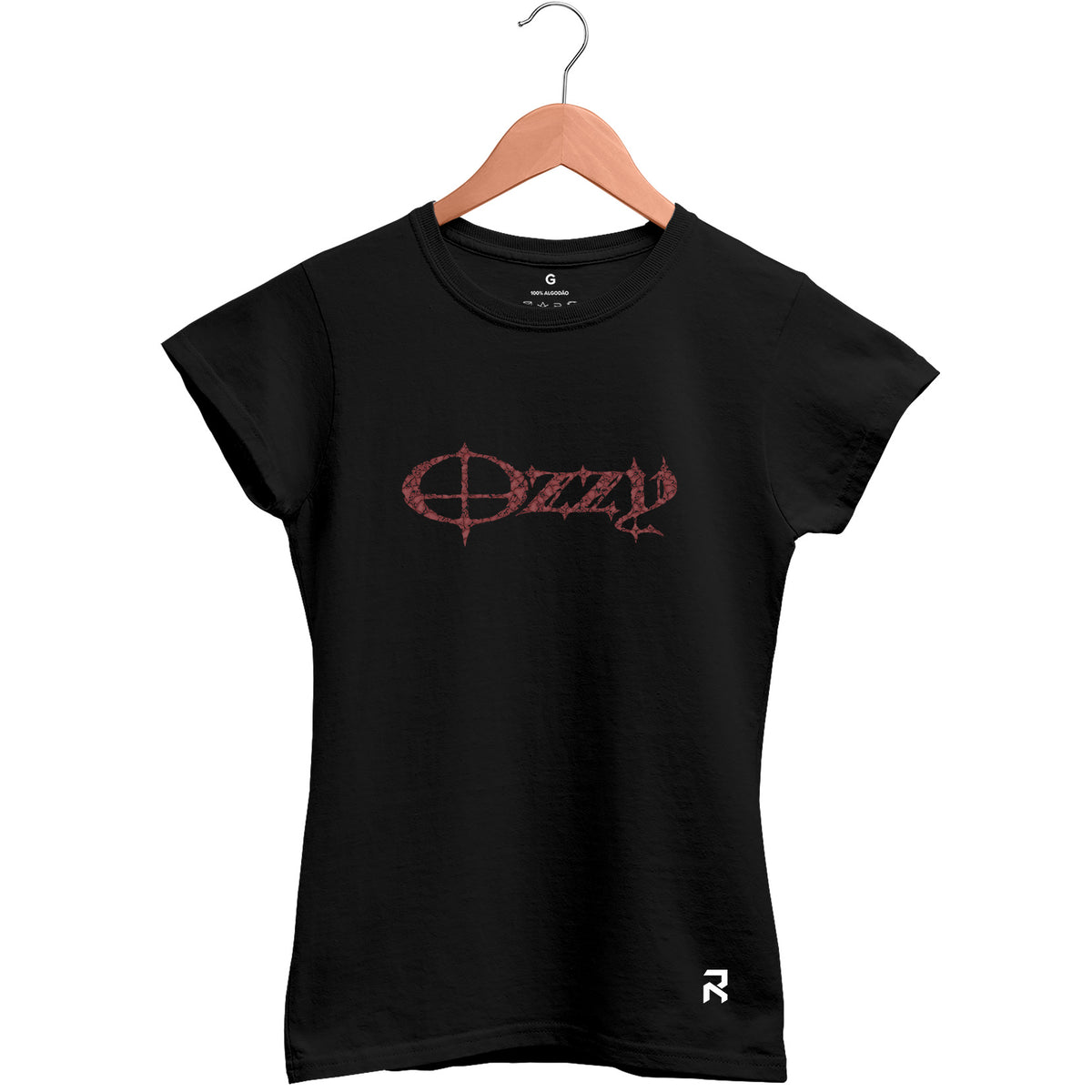 Camiseta Baby Look Feminina Lettering Ozzy