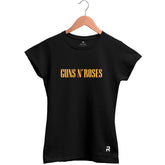 Camiseta Baby Look Feminina Lettering Guns