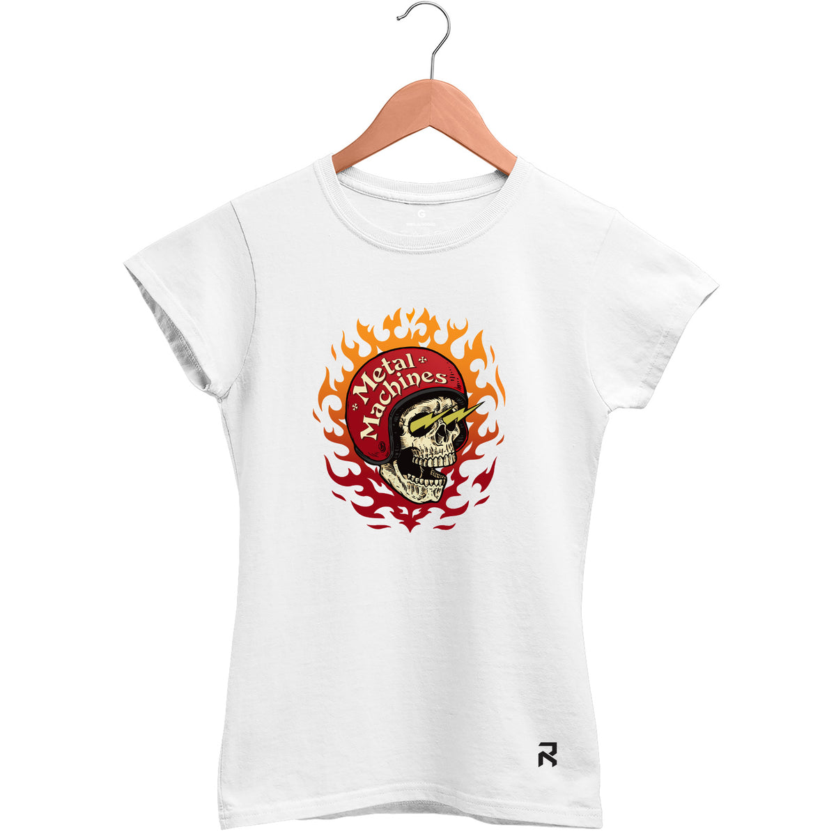 Camiseta Baby Look Feminina Metal Machines