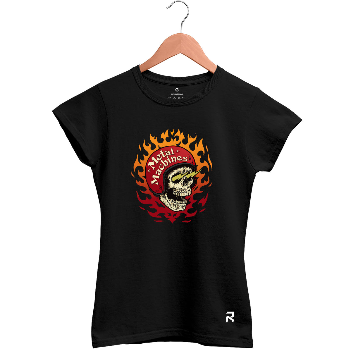 Camiseta Baby Look Feminina Metal Machines