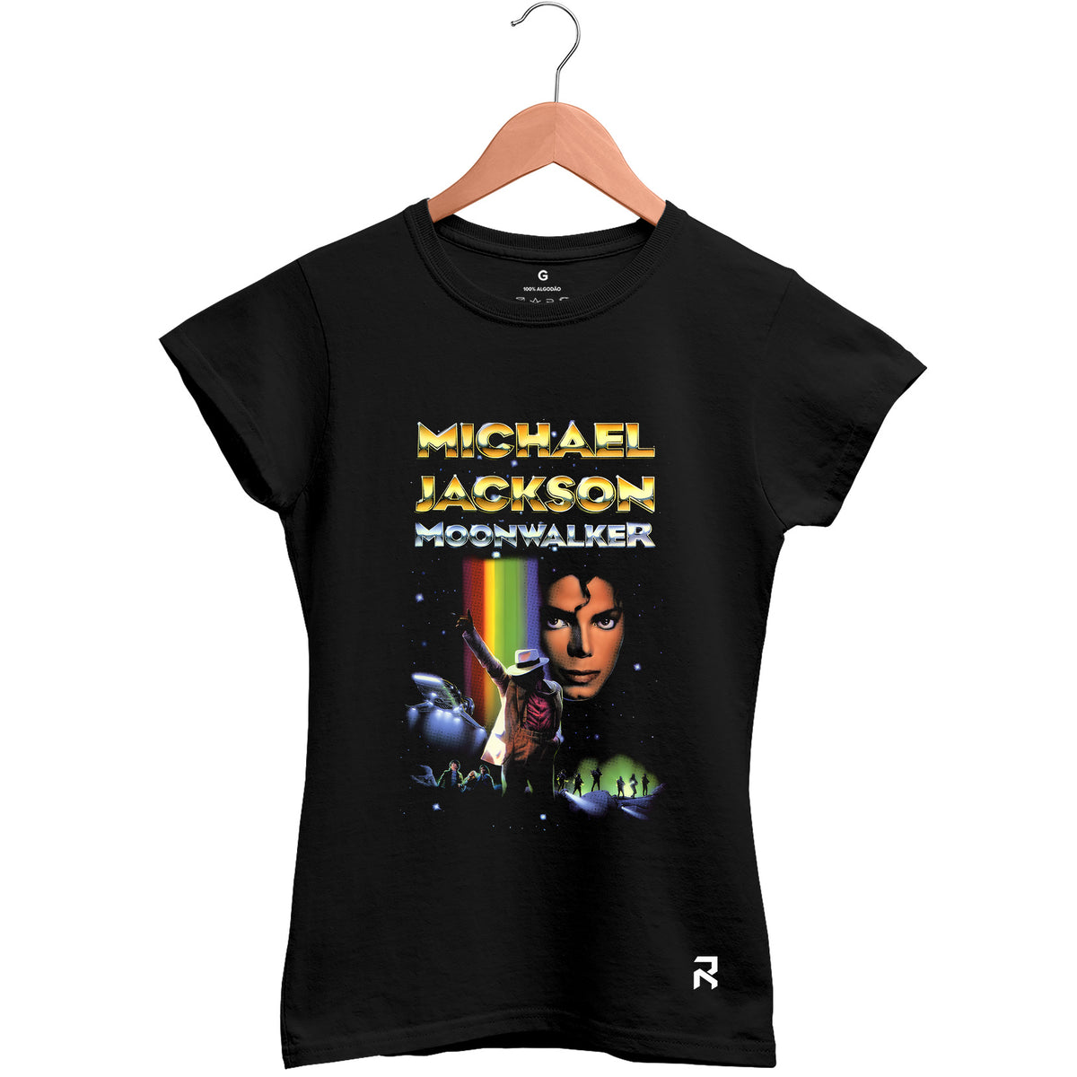Camiseta Baby Look Feminina Moonwalker Michael