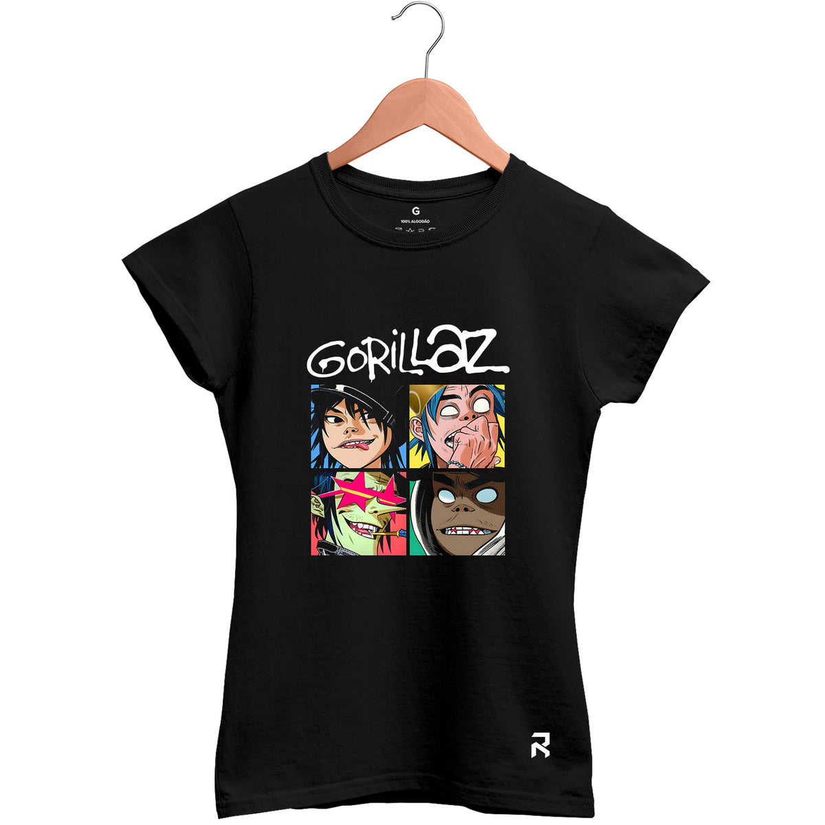 Camiseta Baby Look Feminina Now Gorillaz
