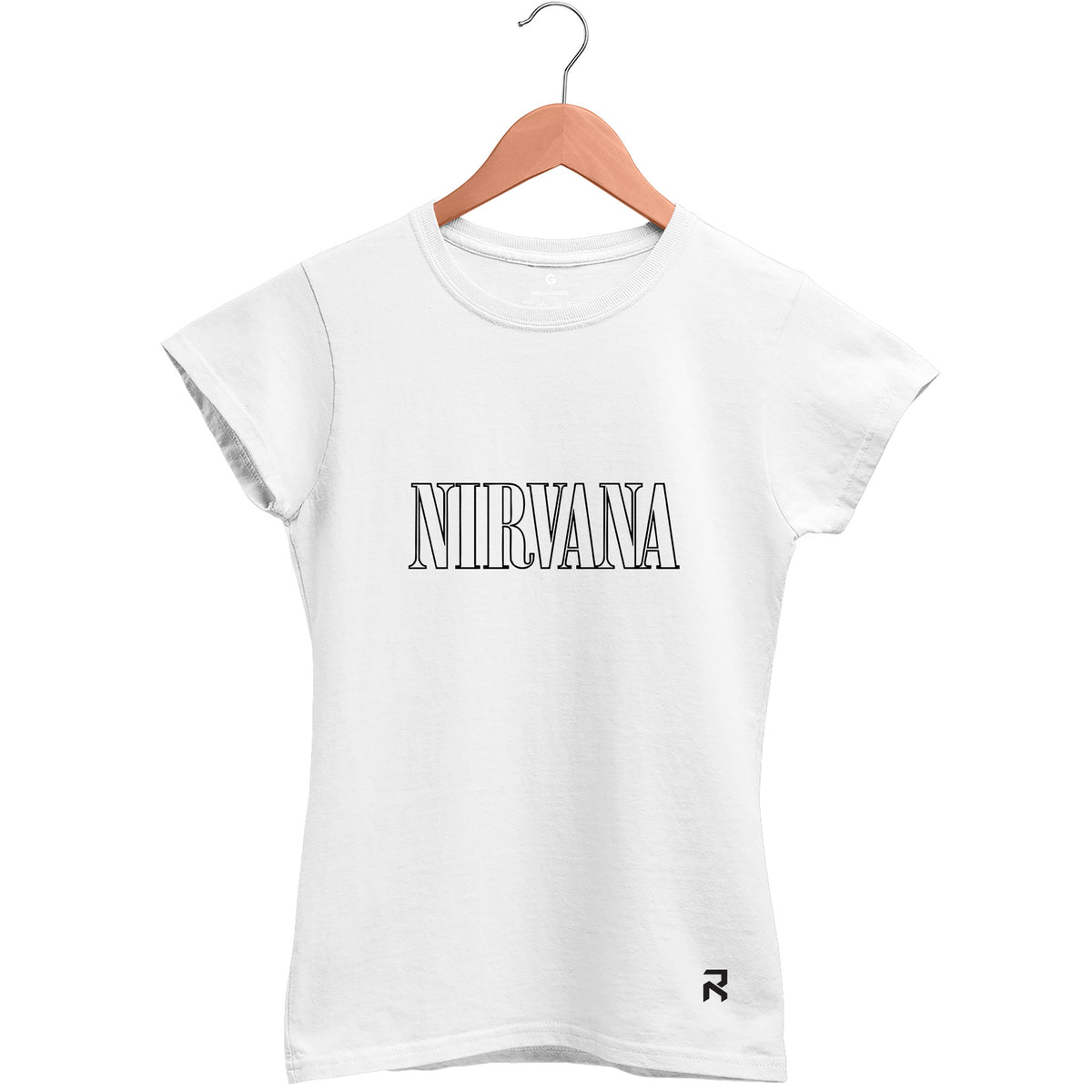 Camiseta Baby Look Feminina Nirvana Lettering