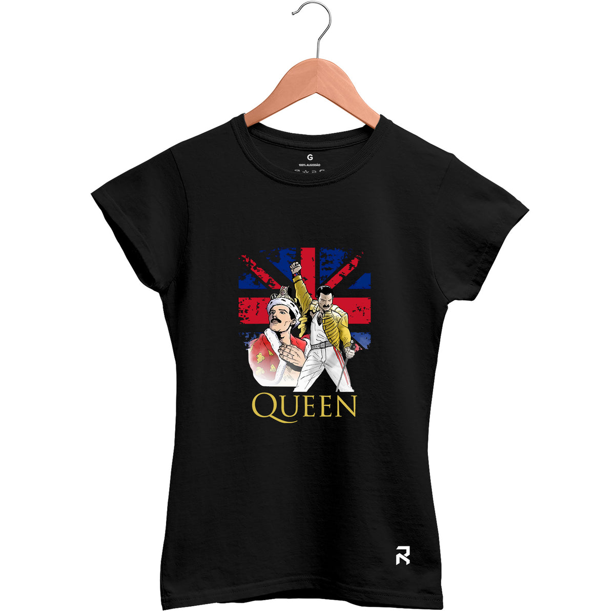 Camiseta Baby Look Feminina Queen Reino Unido
