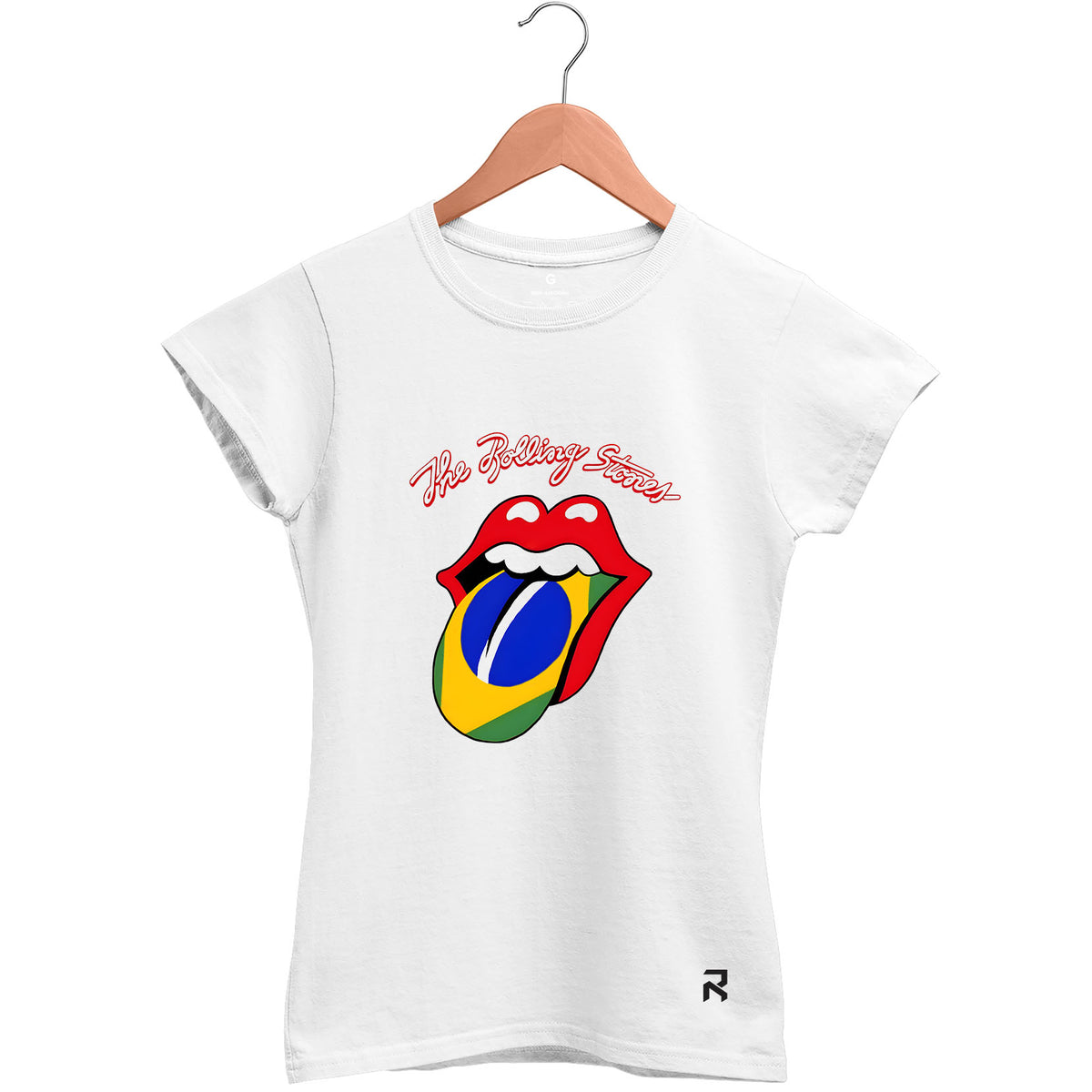 Camiseta Baby Look Feminina Rolling Stones Brasil