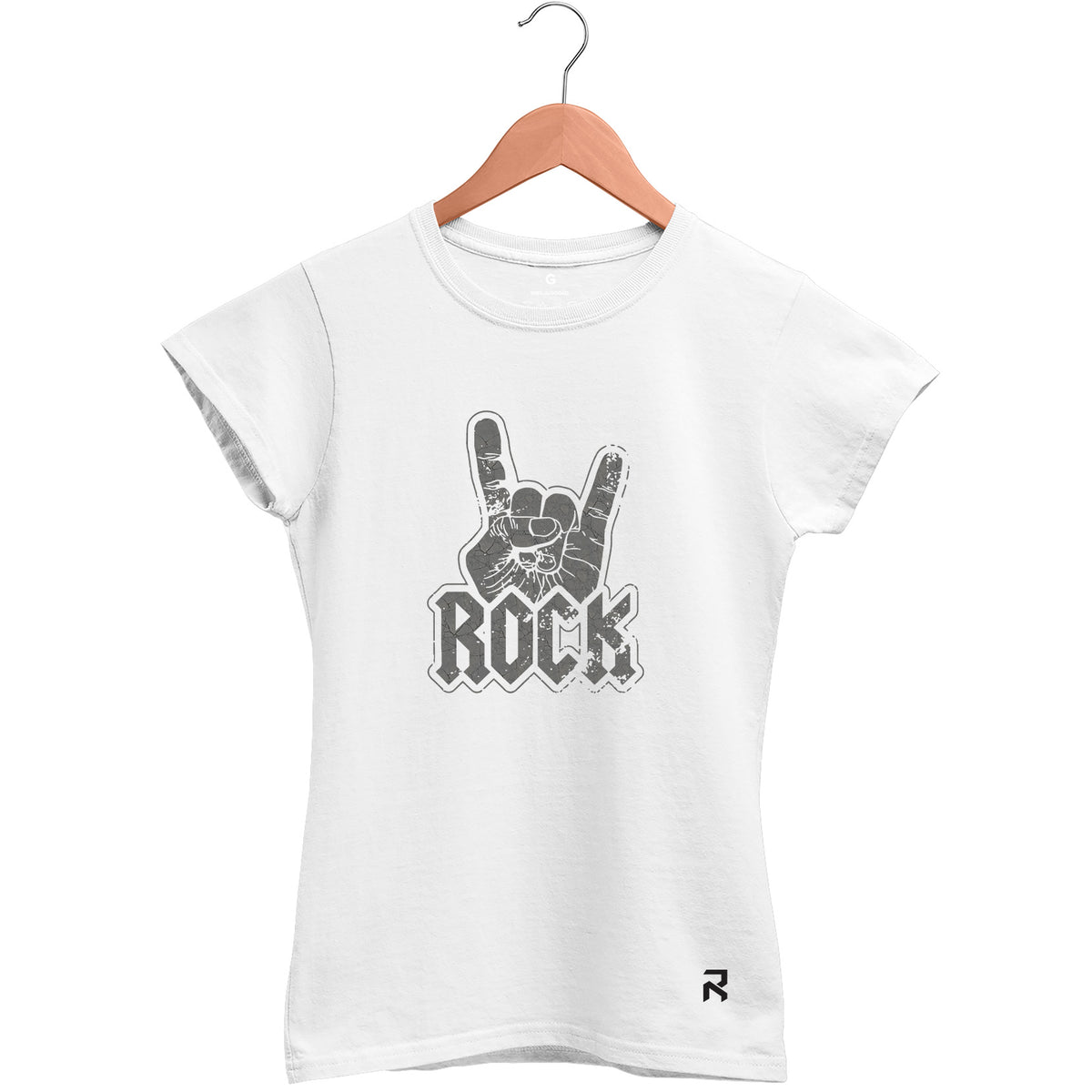 Camiseta Baby Look Feminina Rock Hand