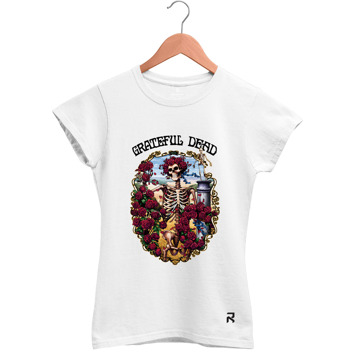 Camiseta Baby Look Feminina Roses Grateful Dead