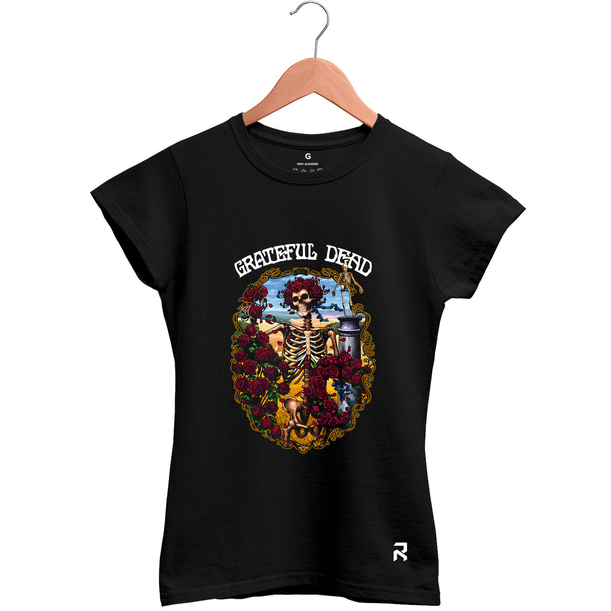 Camiseta Baby Look Feminina Roses Grateful Dead