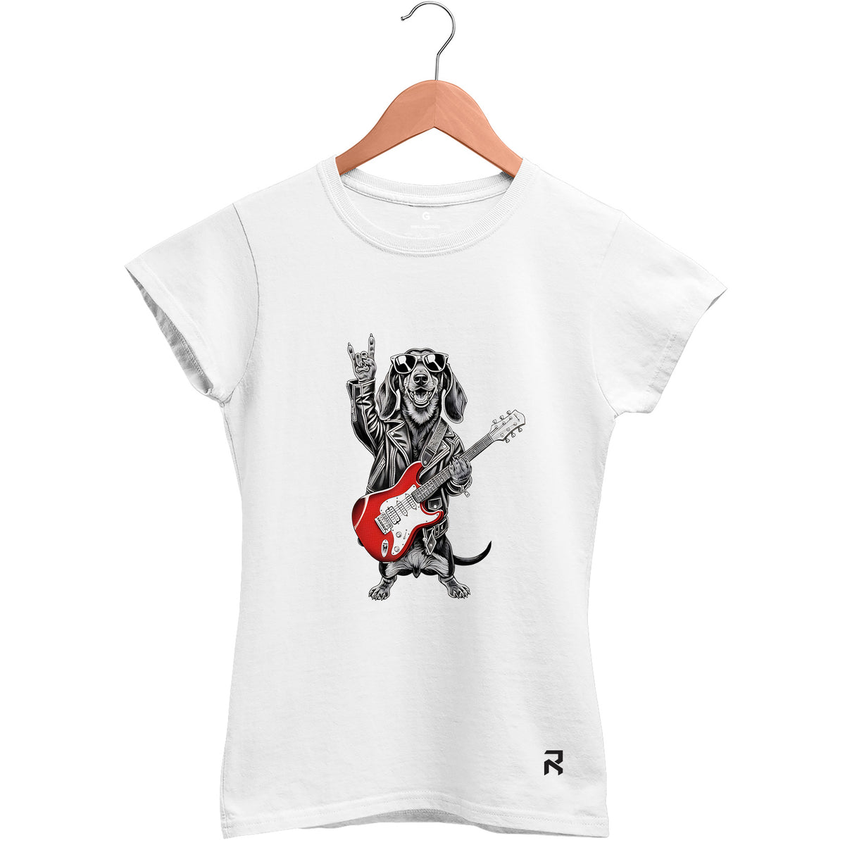 Camiseta Baby Look Feminina Salsicha Rock