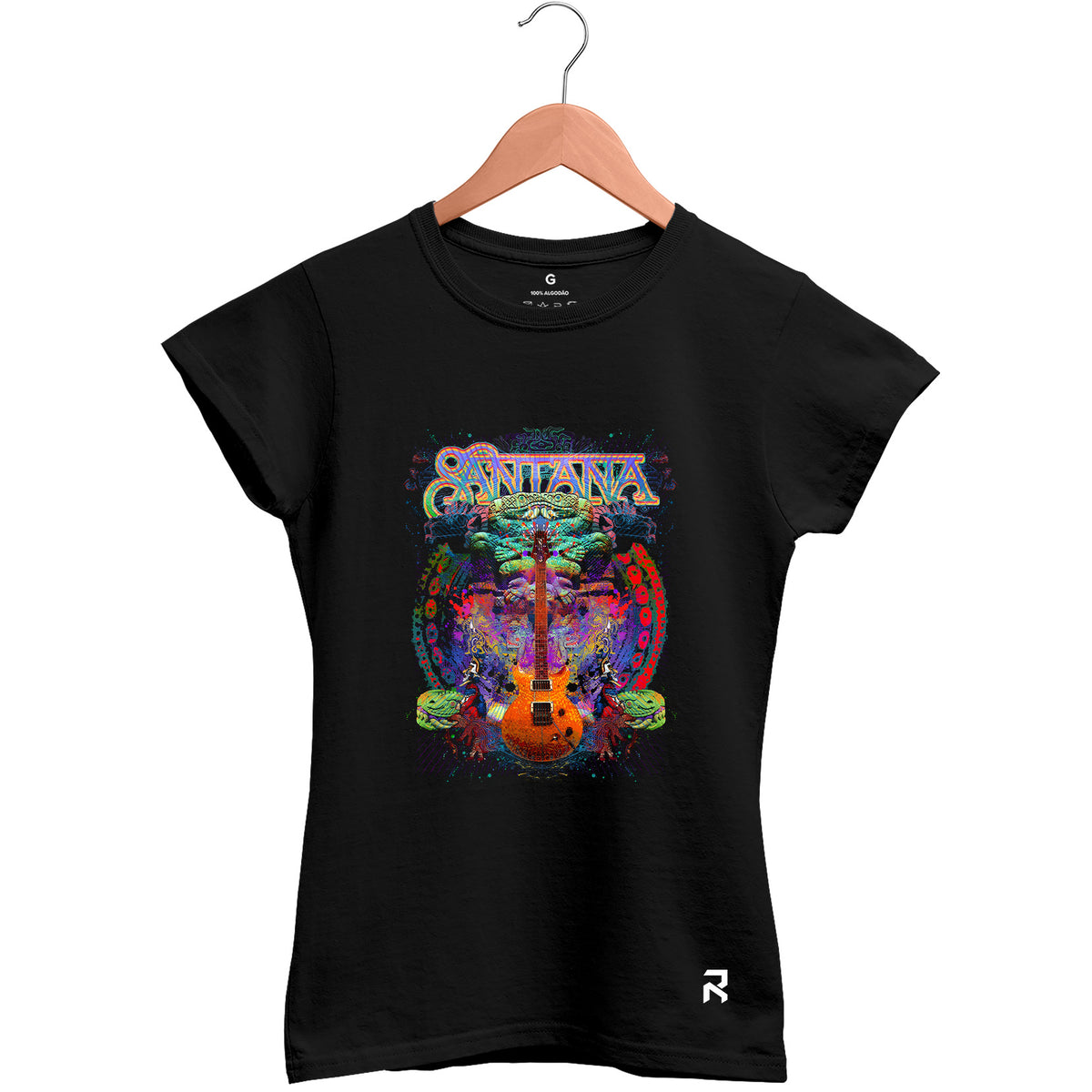 Camiseta Baby Look Feminina Santana Mandala