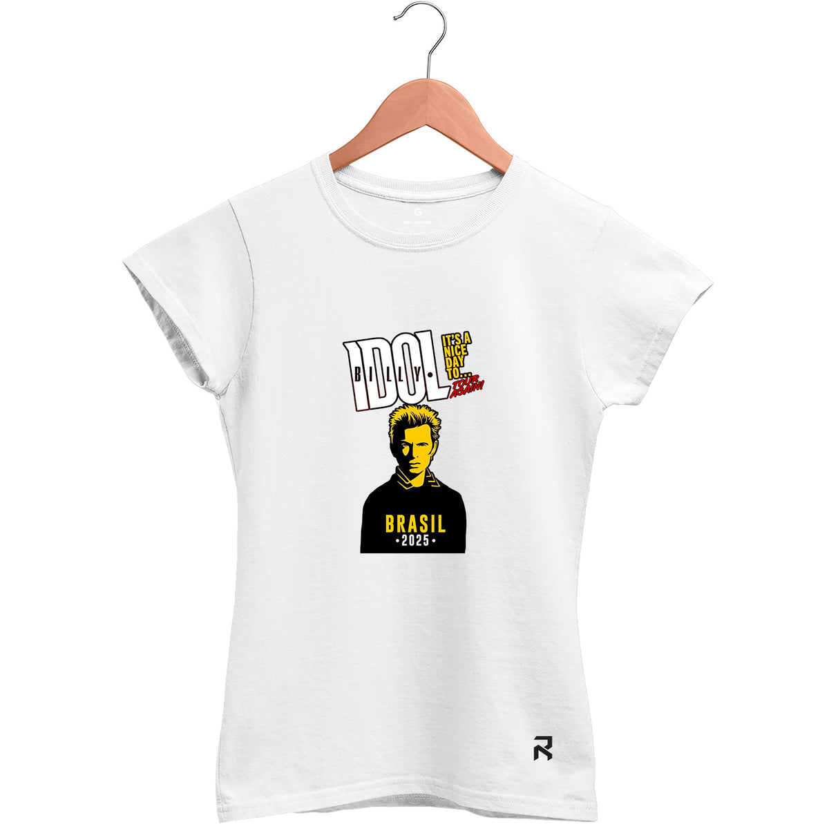 Camiseta Baby Look Feminina Tour Billy Idol