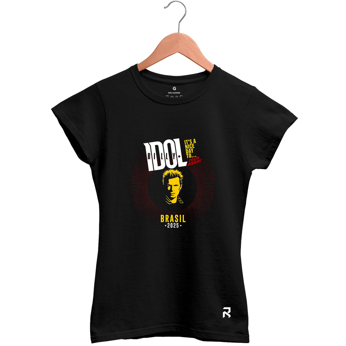 Camiseta Baby Look Feminina Tour Billy Idol