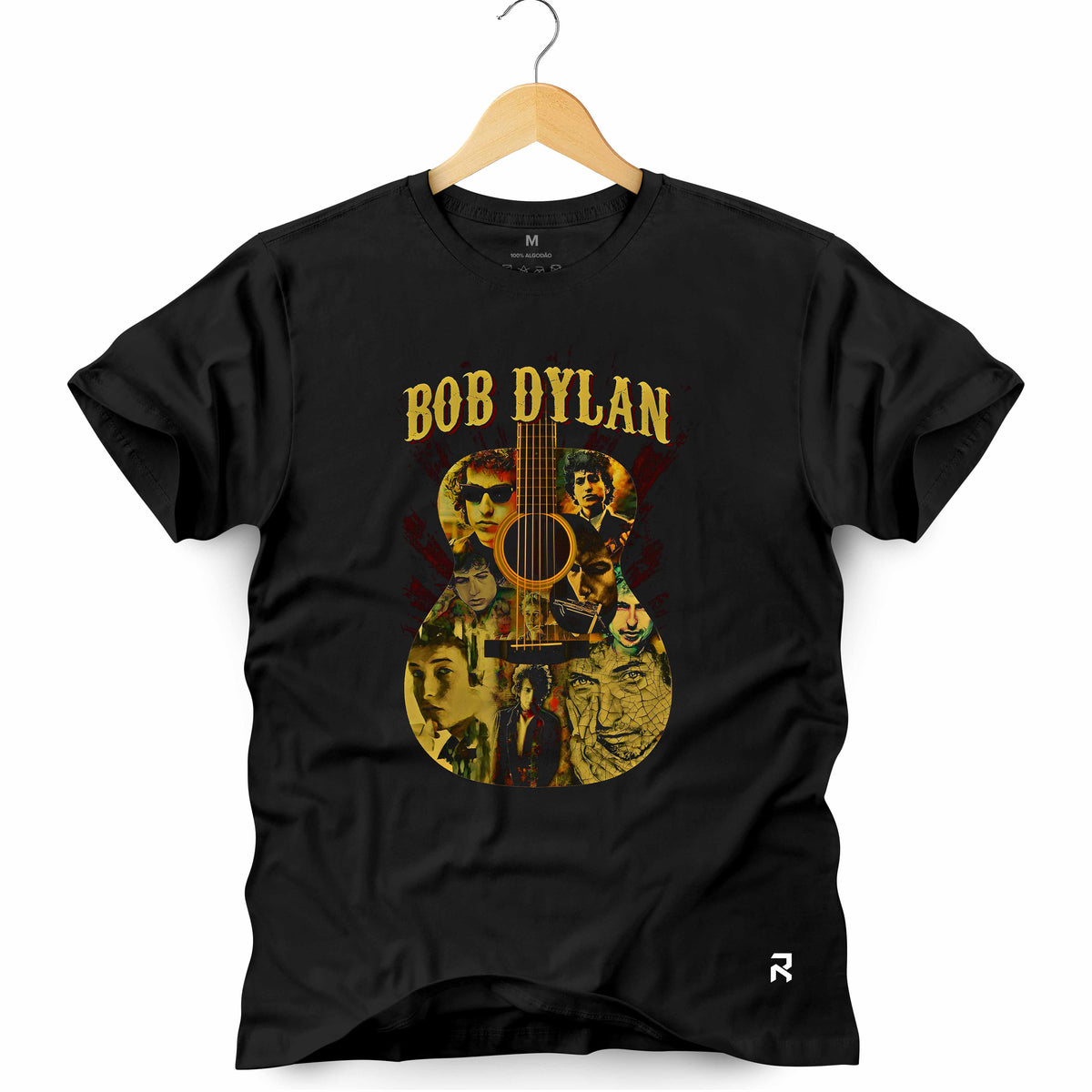 Camiseta Masculina Violão Bob Dylan