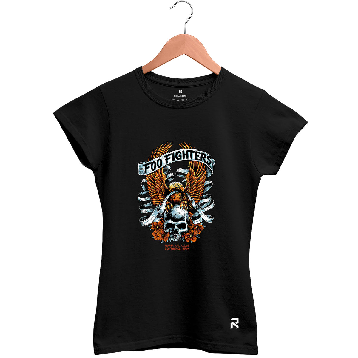 Camiseta Baby Look Feminina Águia Foo Fighters