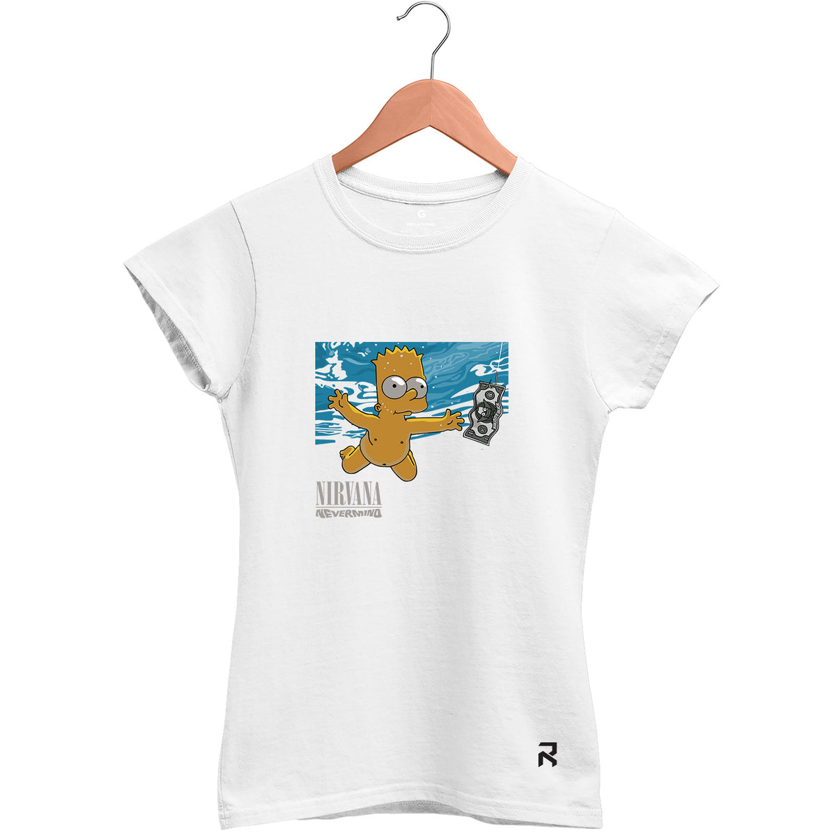 Camiseta Baby Look Feminina Bart Nervermind