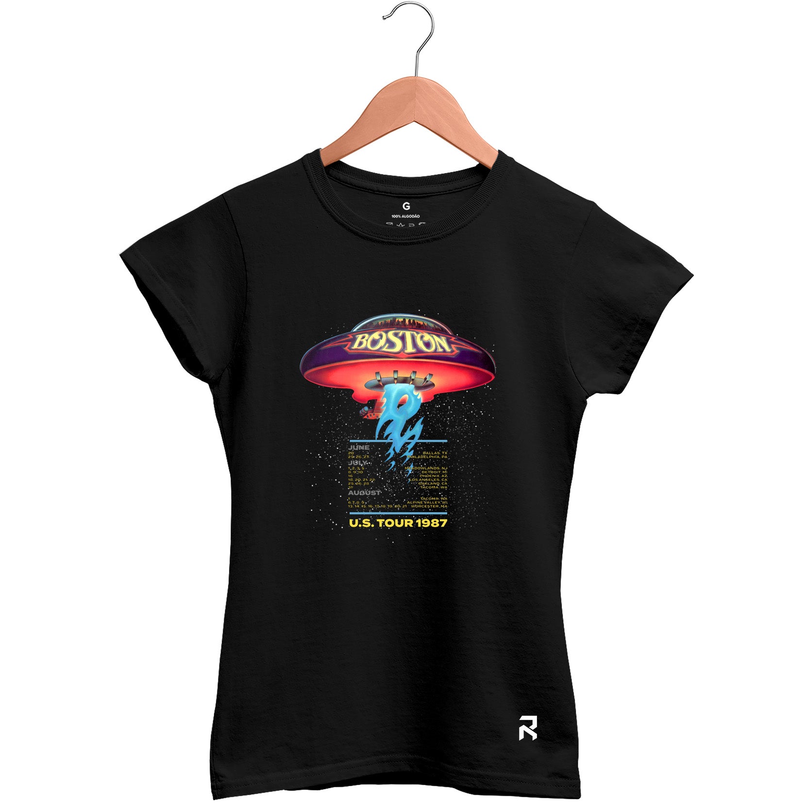 Camiseta Baby Look Feminina Boston