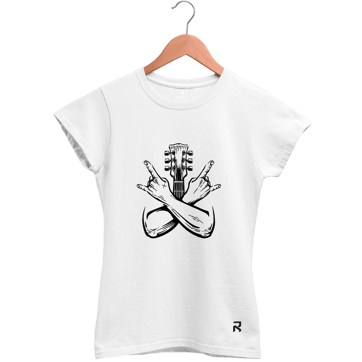 Camiseta Baby Look Feminina Braços Rock