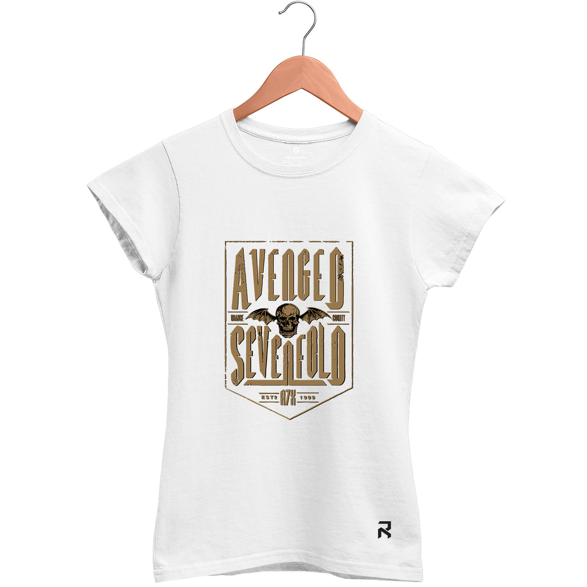 Camiseta Baby Look Feminina Brasão Avenged
