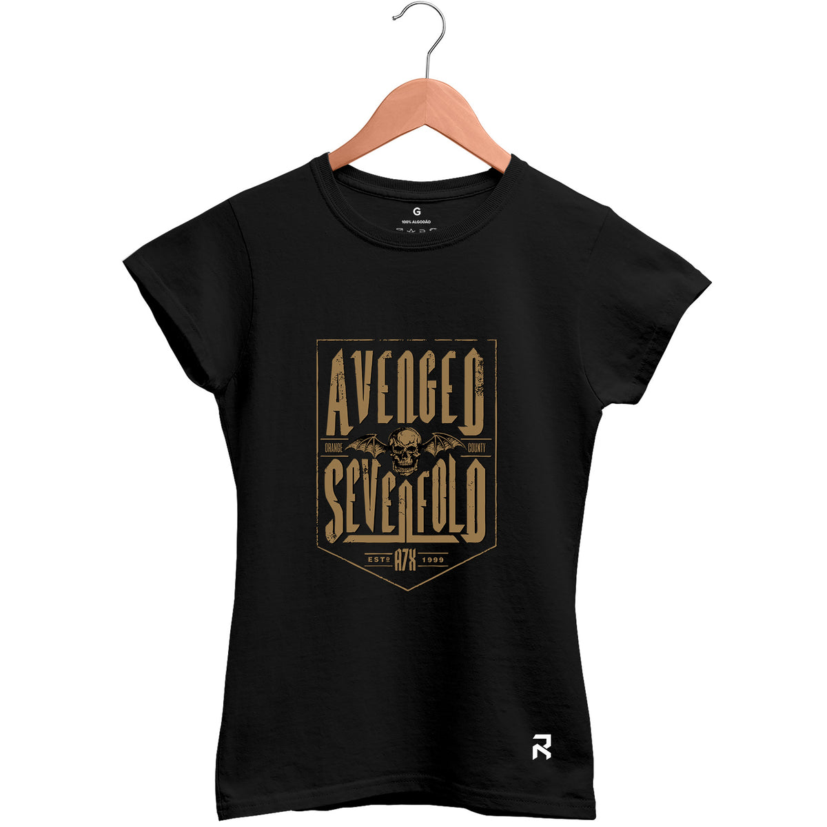 Camiseta Baby Look Feminina Brasão Avenged