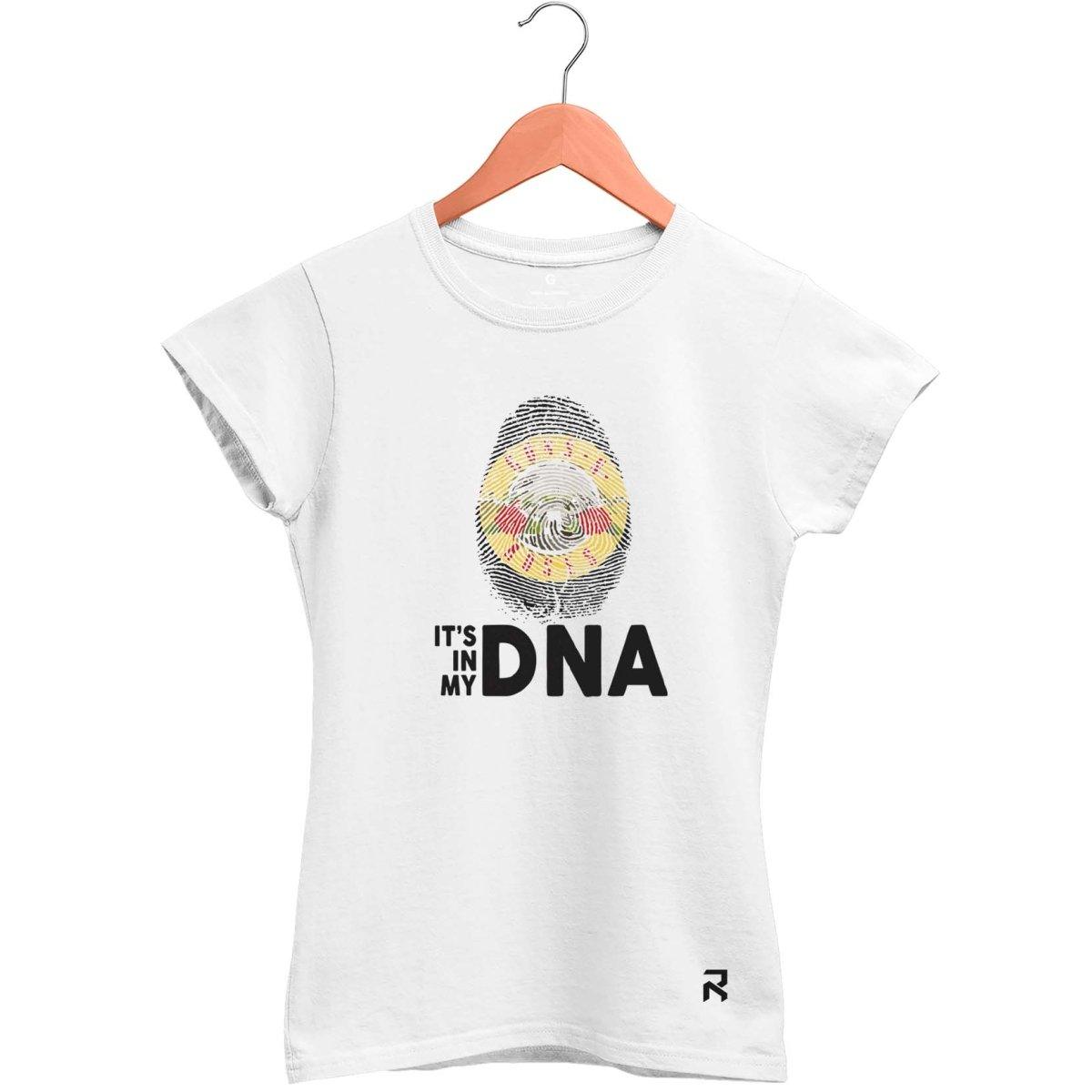 Camiseta Baby Look Feminina Guns DNA - Clube Rock - P - Branca -