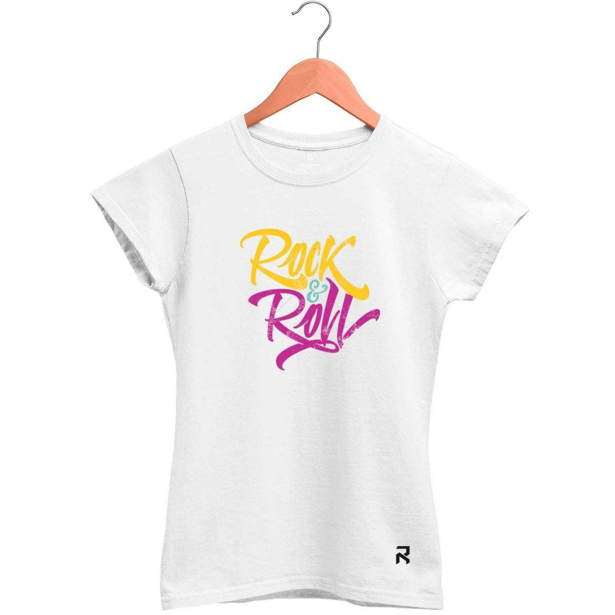 Camiseta Baby Look Feminina Rock & Roll - Clube Rock - P - Branca -