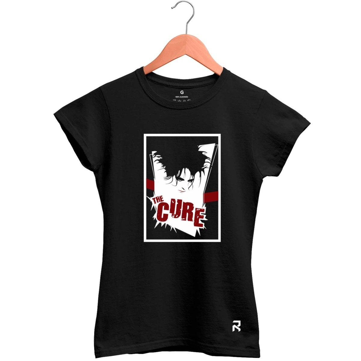 Camiseta Baby Look Feminina The Cure - Clube Rock - M - Preta -