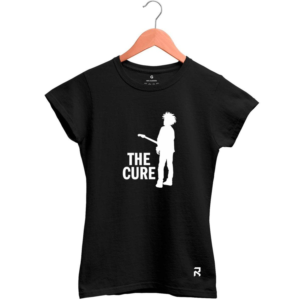 Camiseta Baby Look Feminina The Cure Guittar - Clube Rock - P - Preta -