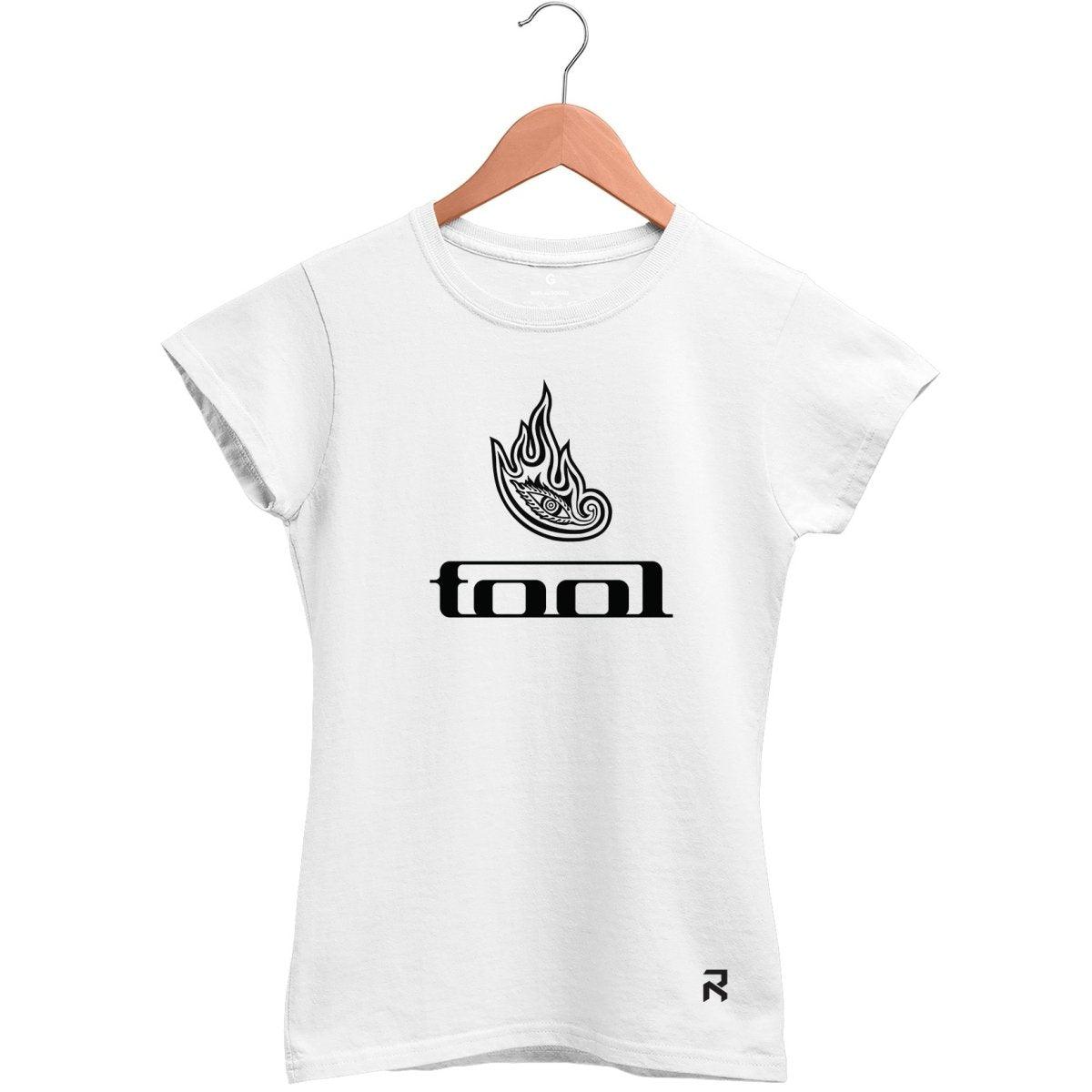 Camiseta Baby Look Feminina Tool - Clube Rock - P - Branca -