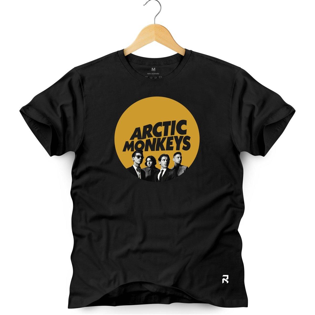 Camiseta Masculina Arctic Monkeys Banda - Clube Rock - P - Preta -