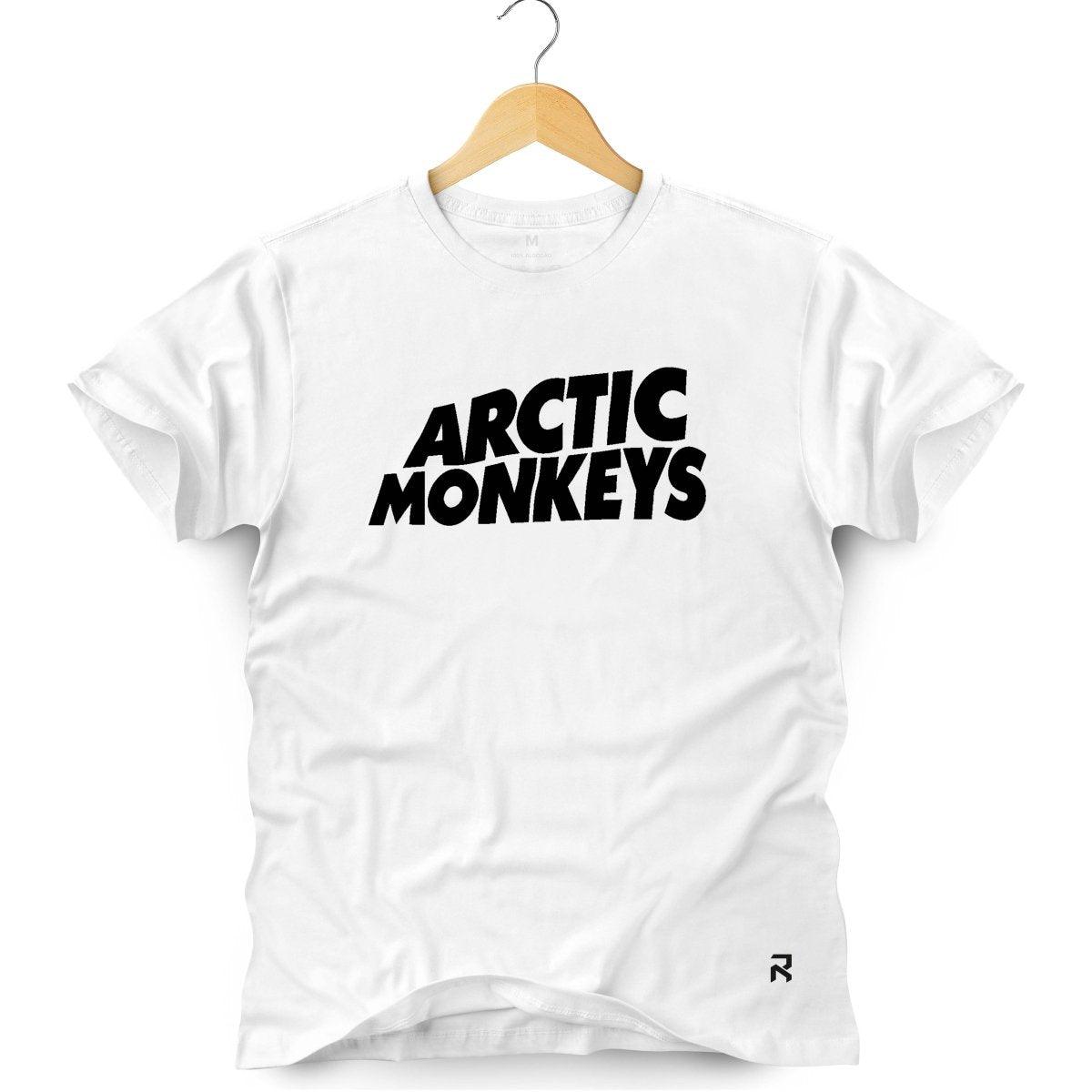 Camiseta Masculina Arctic Monkeys - Clube Rock - P - Branca -