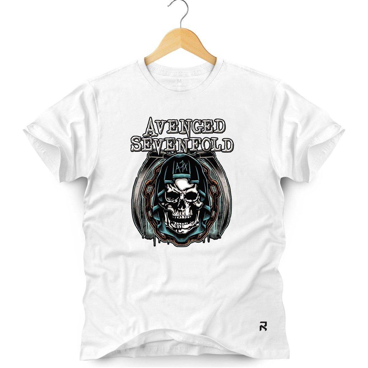 Camiseta Masculina Avenged A7X - Clube Rock - P - Branca -