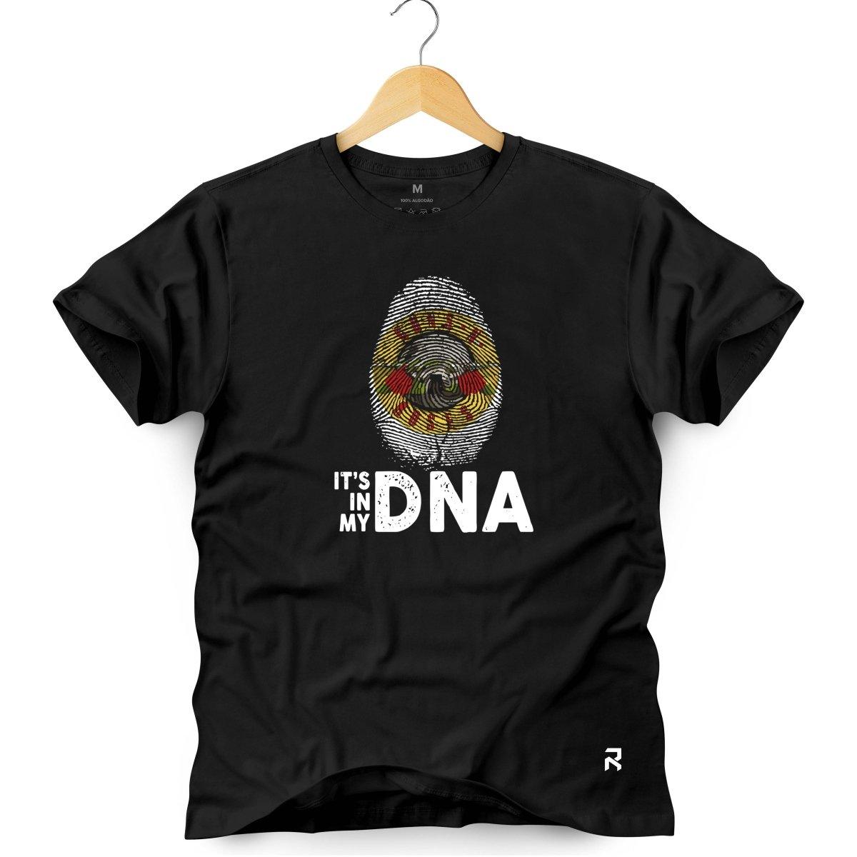 Camiseta Masculina Guns DNA - Clube Rock - P - Preta -