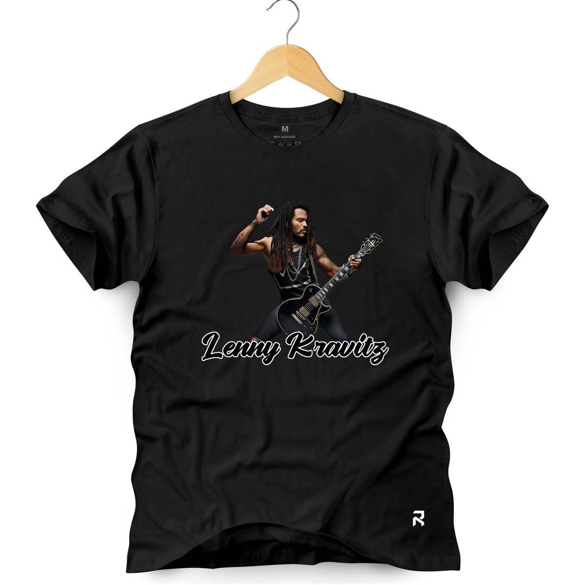 Camiseta Masculina Lenny Kravitz - Les Paul - Clube Rock - P - Preta -
